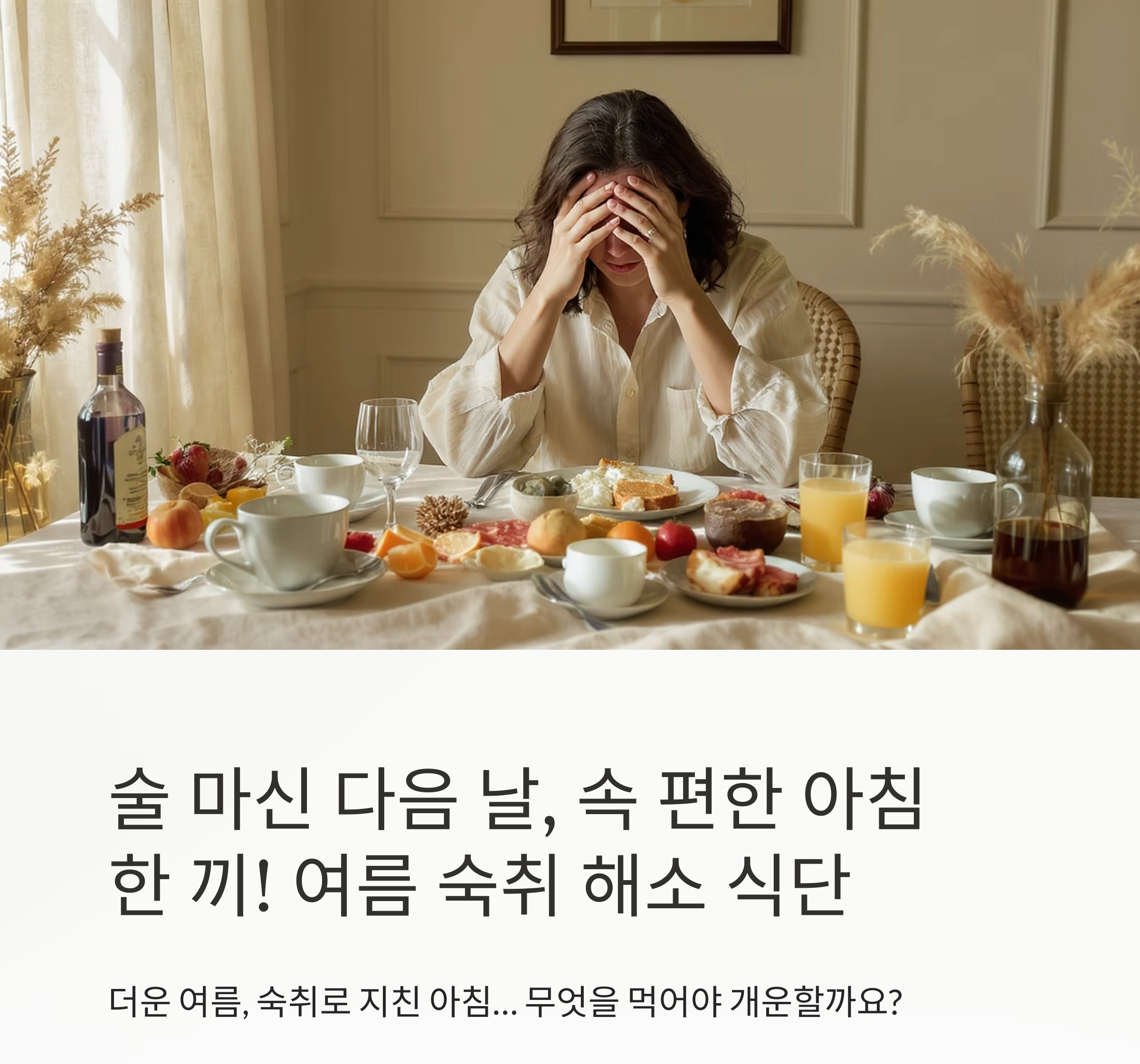 술 마신 다음 날, 속 편한 아침 한 끼! 여름 숙취 해소 식단 모음