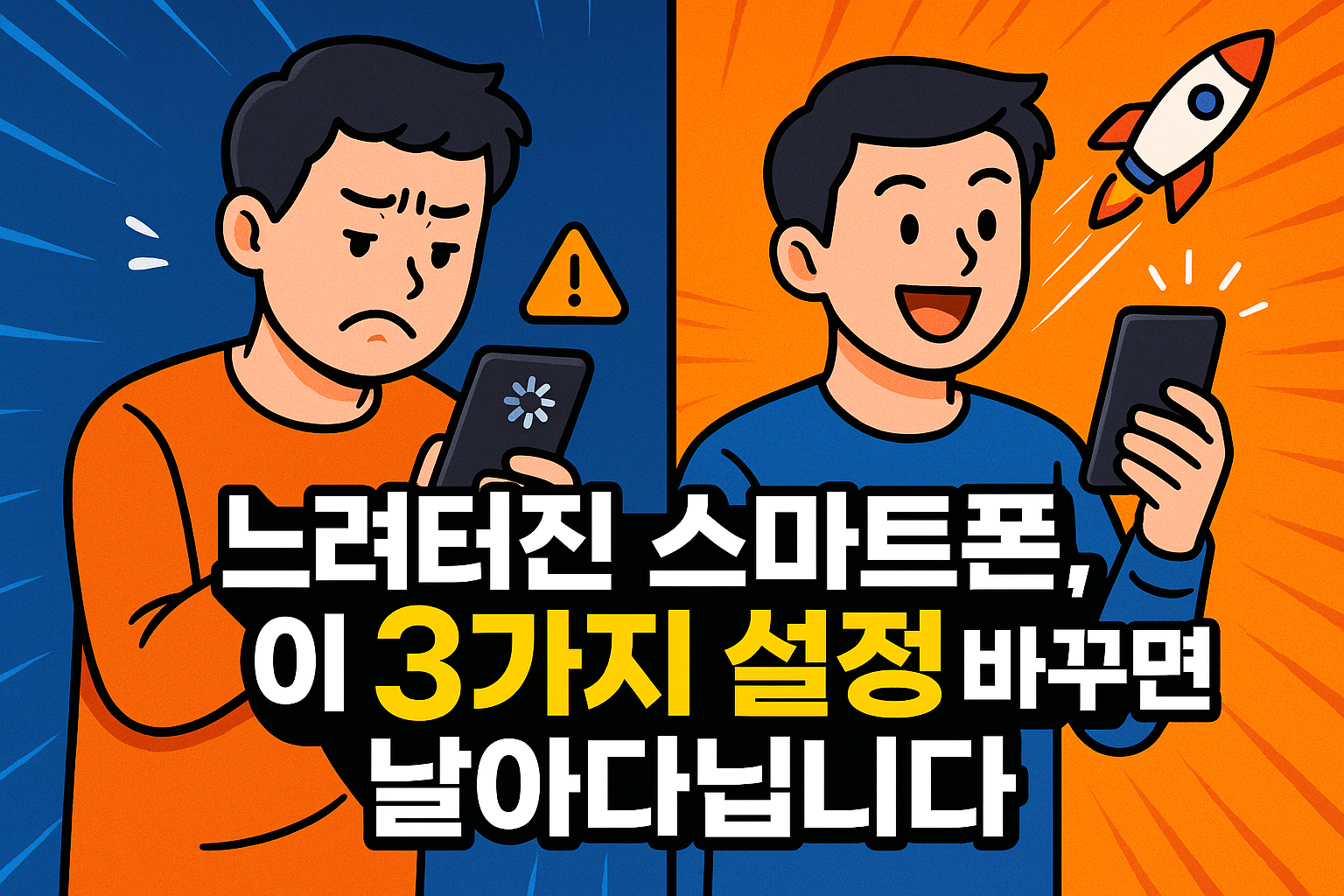 느려터진 스마트폰 이3가지설정바꾸면날아다닙니다