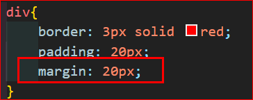 박스 모델에서 margin 20px