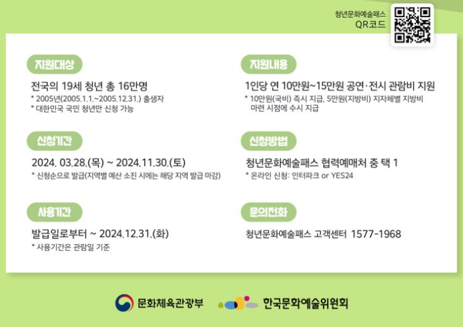 청년문화예술패스 신청 발급