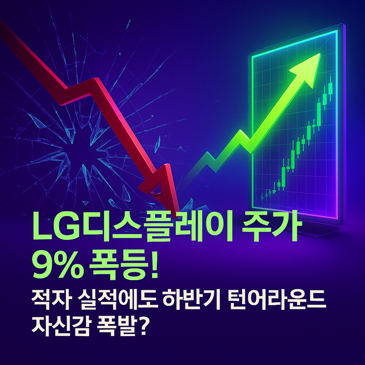 LG디스플레이(034220) 주가 9% 폭등! 적자 실적에도 하반기 턴어라운드 자신감 폭발? 관련