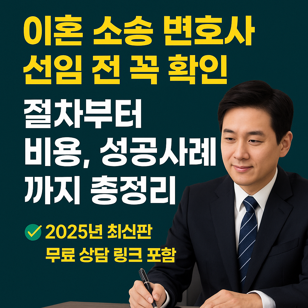 이혼 소송 변호사 선임 전 꼭 확인!
