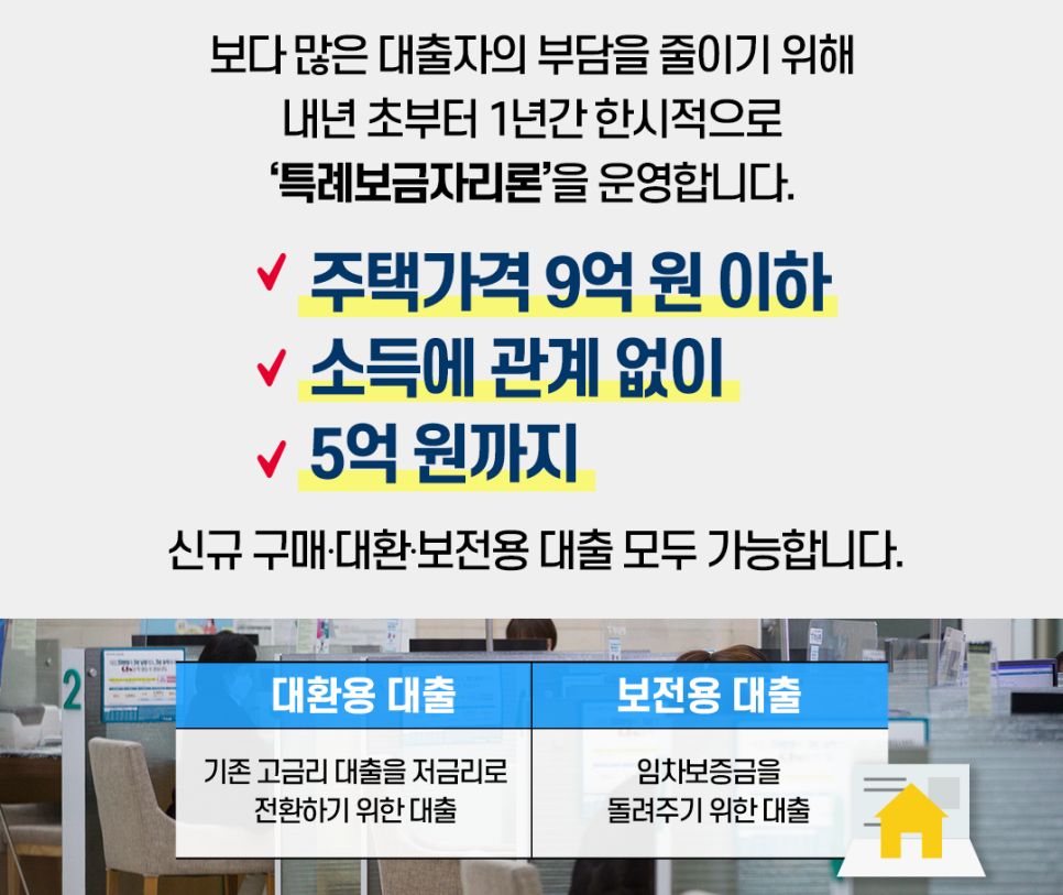 2023년 특례보금자리론 최신판 금리 상환 내집 효력발생