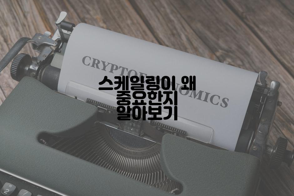 스케일링이 왜 중요한지 알아보기