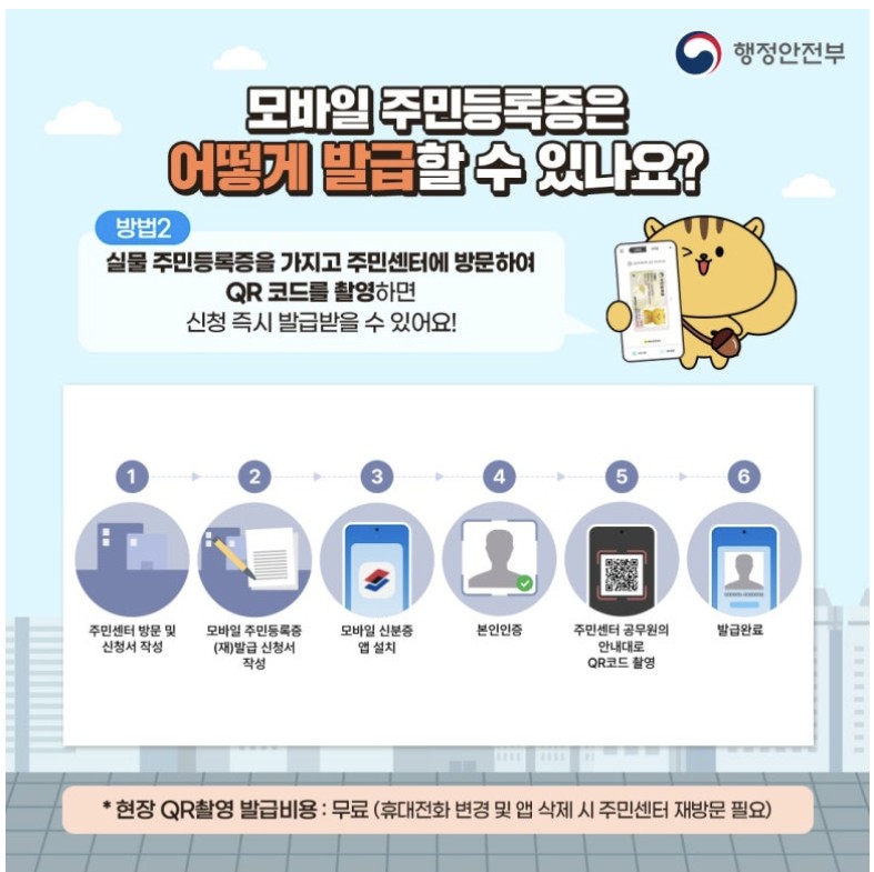 모바일 주민등록증 발급