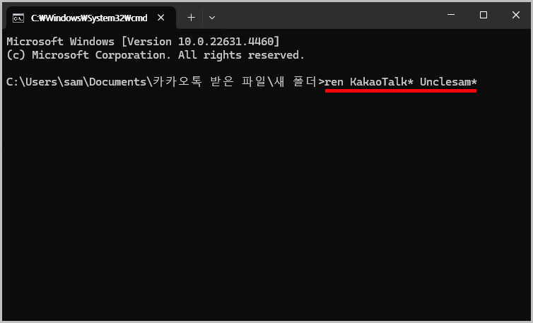 윈도우11 파일 이름 일괄 변경
