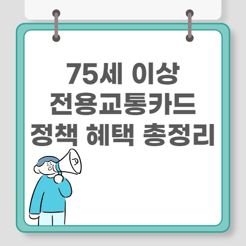 75세 이상 전용교통카드 정책 혜택 총정리 관련 이미지
