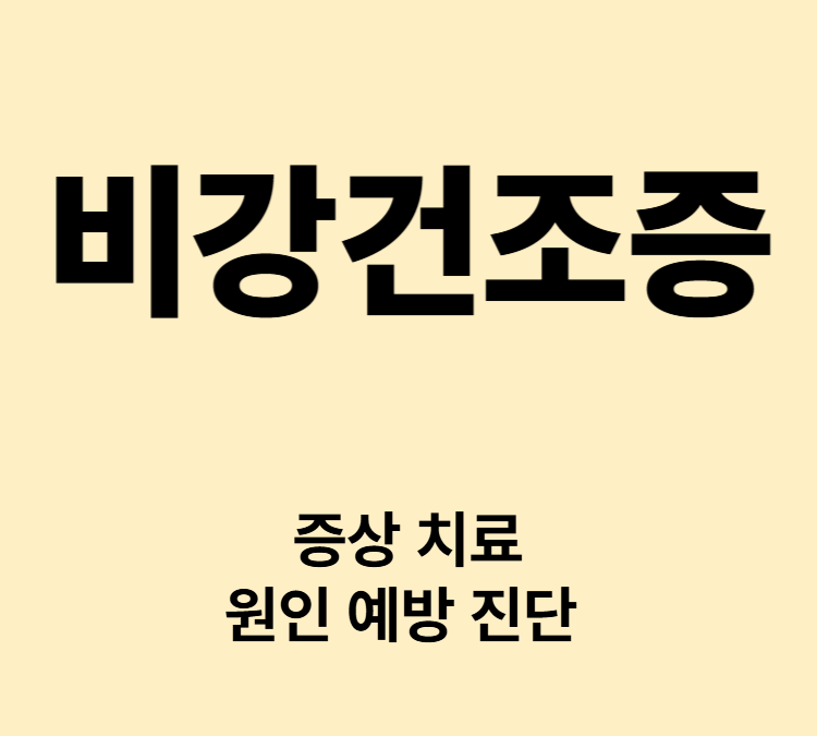 코안 점막이 건조해 가려움 코피 증상 비강건조증 치료 예방