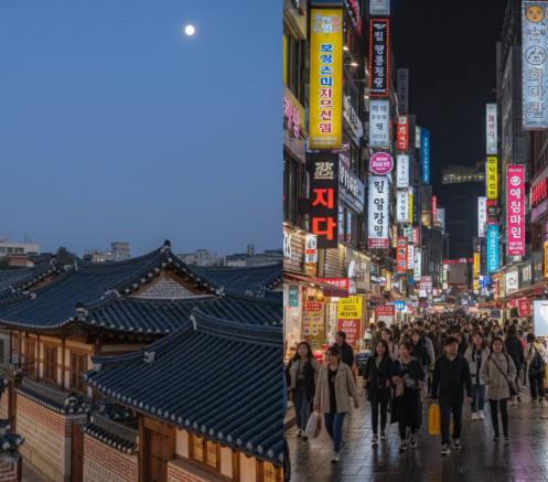 북촌한옥마을 &amp; 명동: 전통과 현대의 조화