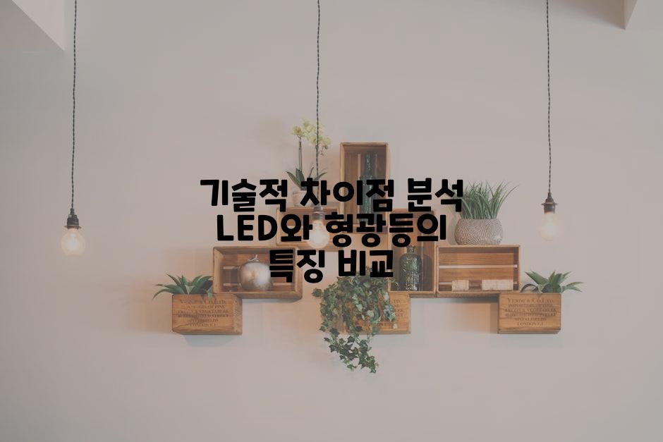 기술적 차이점 분석 LED와 형광등의 특징 비교