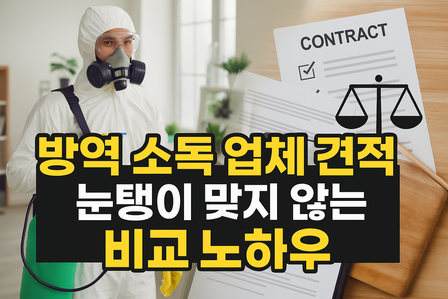방역 소독 업체 견적, 눈탱이 맞지 않는 비교 노하우