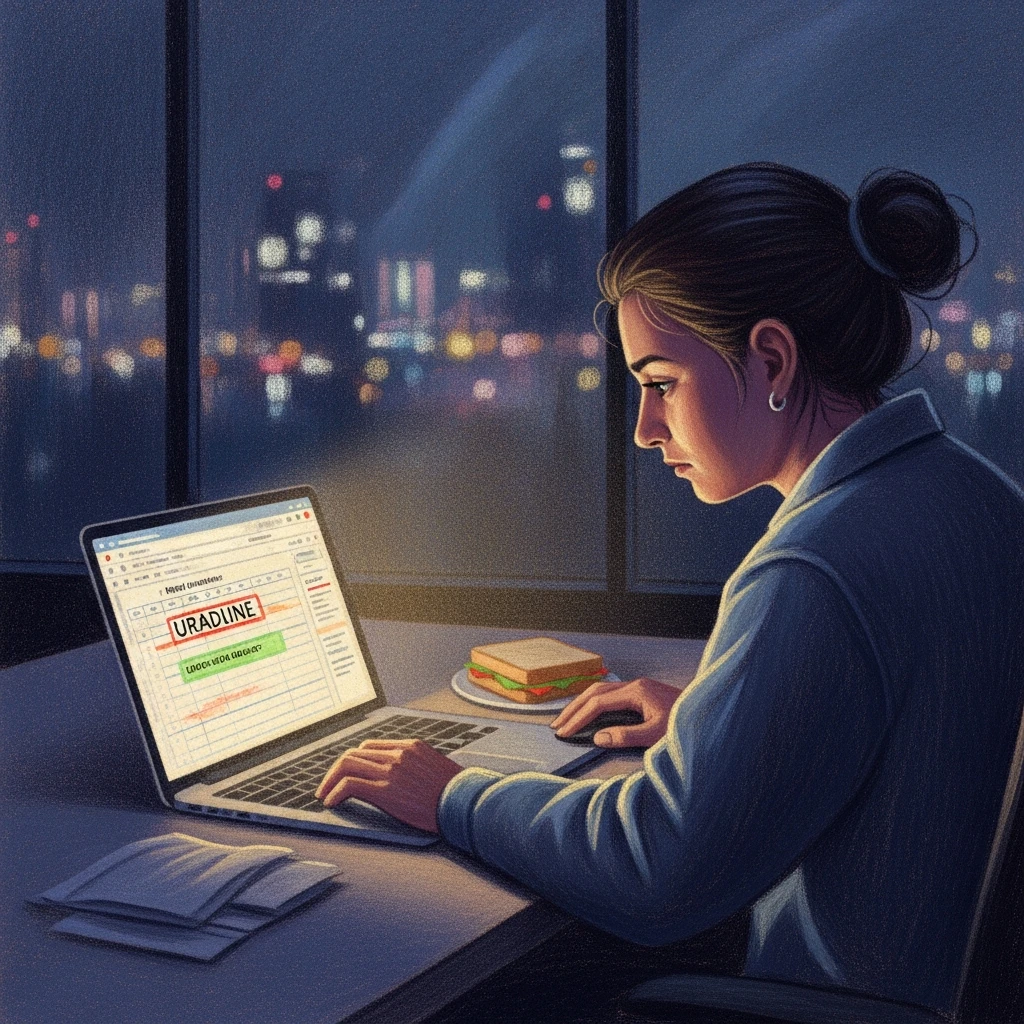 야근하며 회식 불참을 선택한 직원