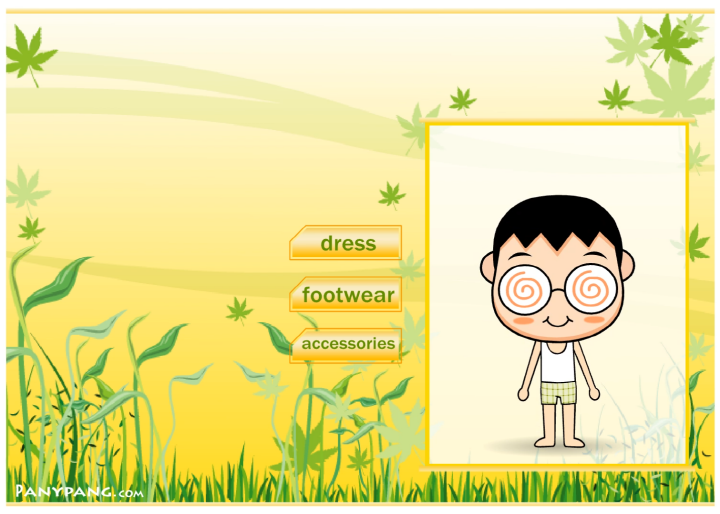 왕따식-옷입히기-플래시게임-시작-화면