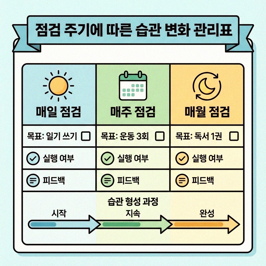 습관 변화 성공을 위한 점검 주기 현명하게 설정하기