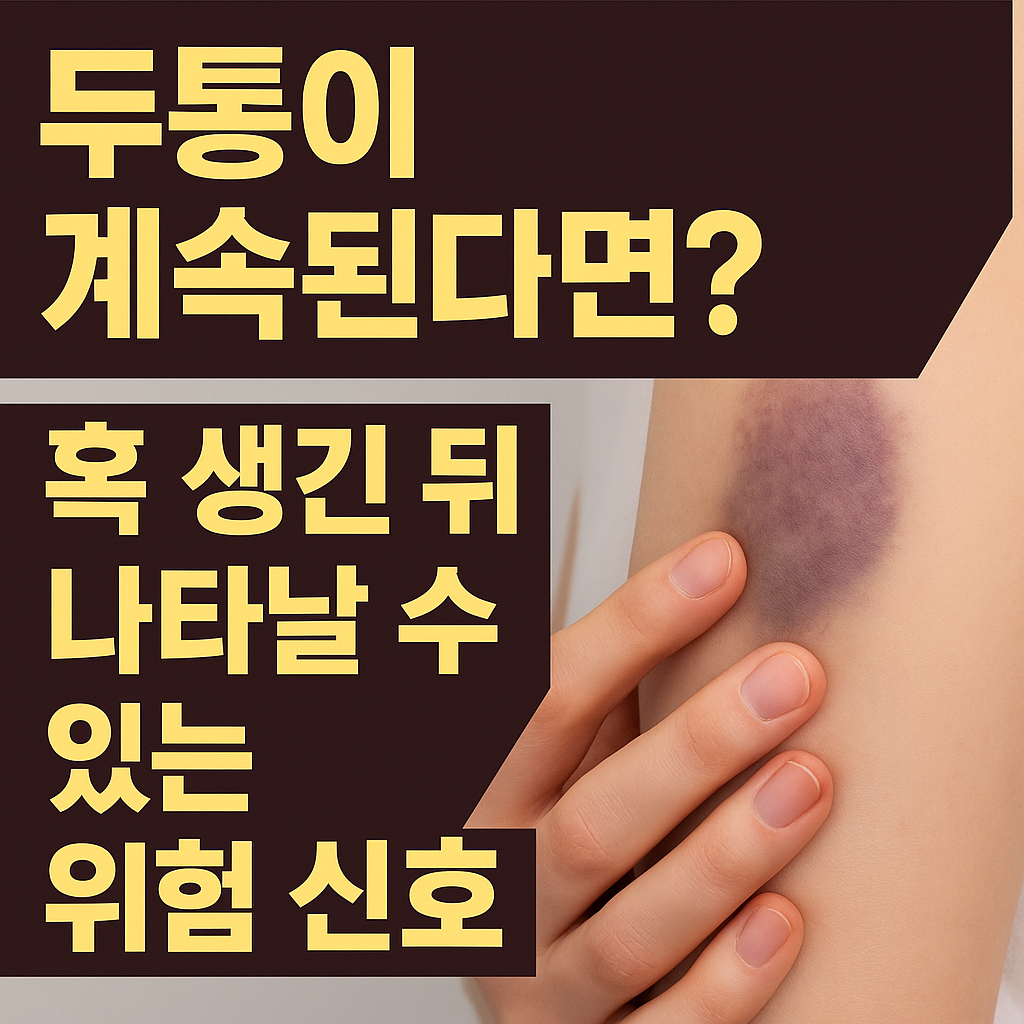 두통이 계속된다면? 혹 생긴 뒤 나타날 수 있는 위험 신호.