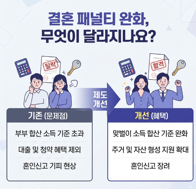 결혼 패널티 완화