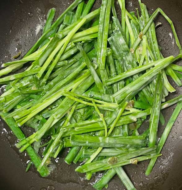 부추전 최소한의 반죽