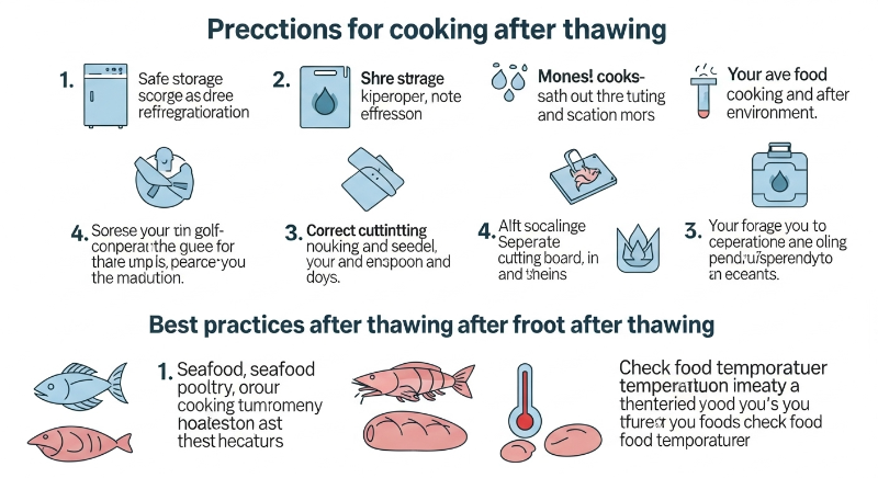 해동 후 보관 및 조리 시 주의사항