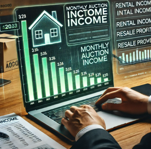 부동산 경매 투자자의 월별 수익 구조