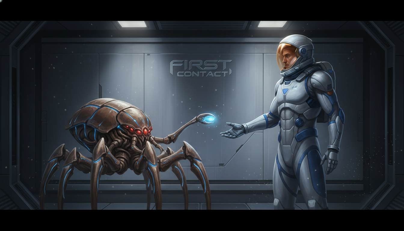 그레이스와 외계인 로키의 경이로운 첫 만남과 우주선 내부 모습