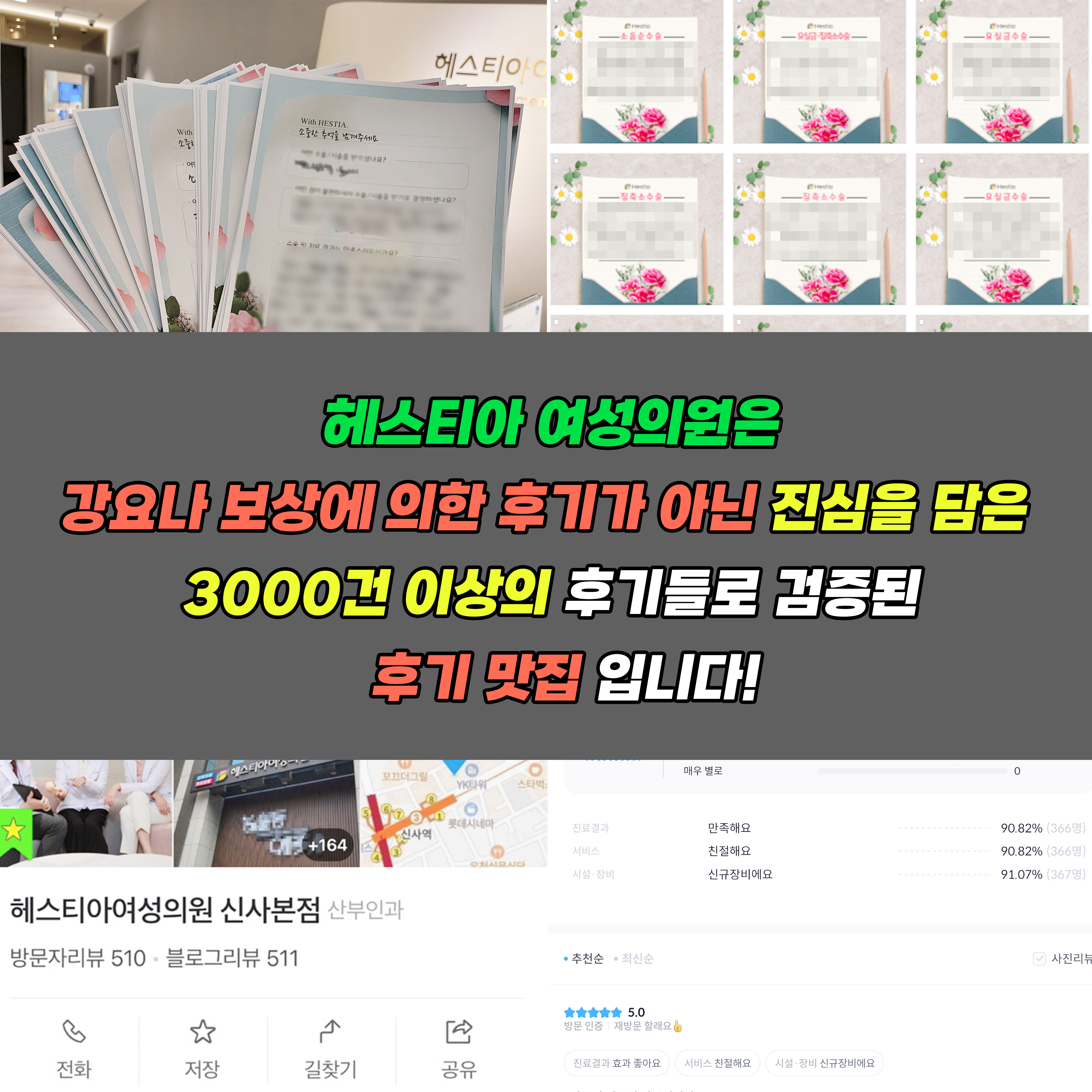 헤스티아여성의원 진심을 담은 후기 3000건 이상
