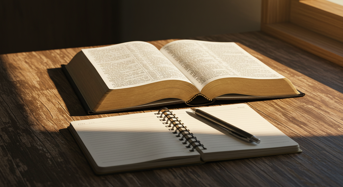 성경책과 노트