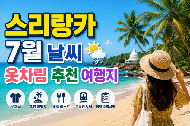 스리랑카 7월 날씨 옷차림 여행지 추천