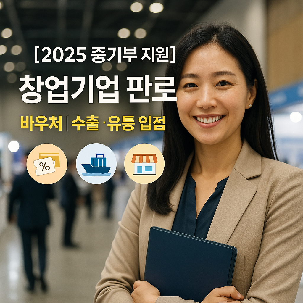 [2025 중기부 지원] 창업기업 판로개척 ｜ 바우처&middot;수출&middot;유통 입점 전략