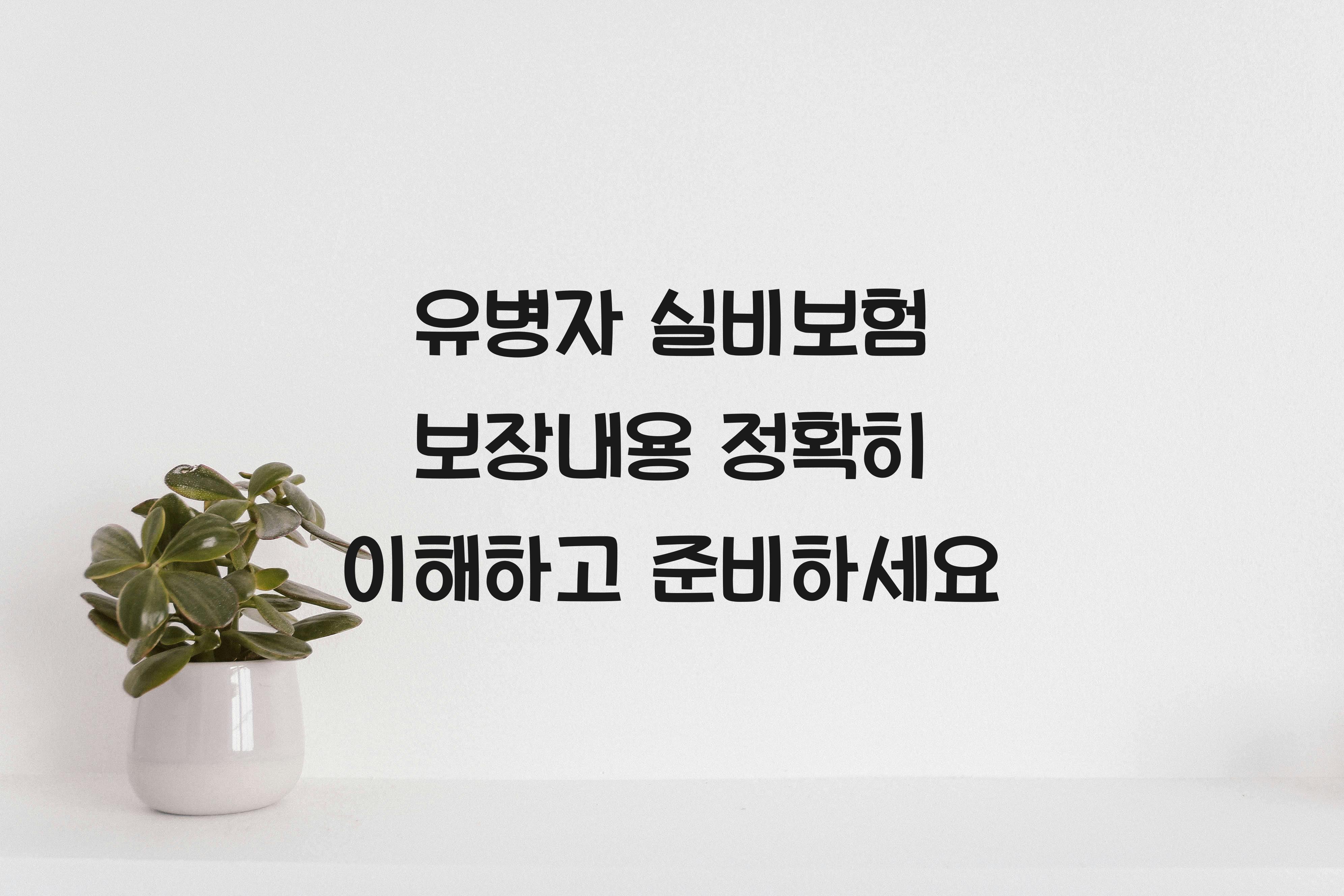 유병자 실비보험 보장내용