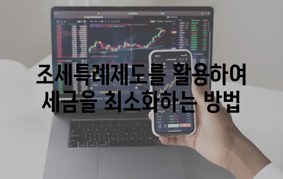 조세특례제도를 활용하여 세금을 최소화하는 방법