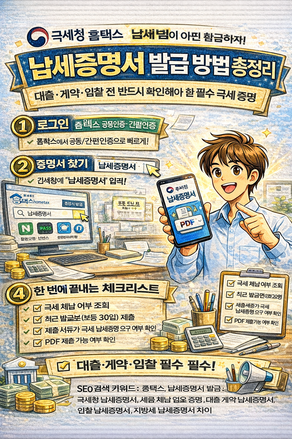 [국세청] 납세증명서 발급 방법 총정리