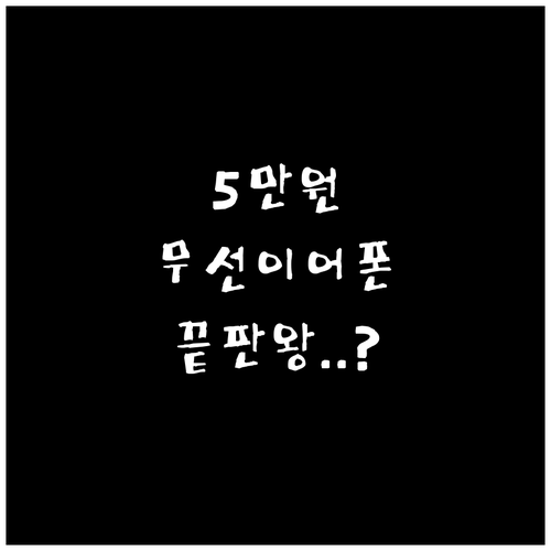 5만 원 미만 가성비 무선 이어폰 브..