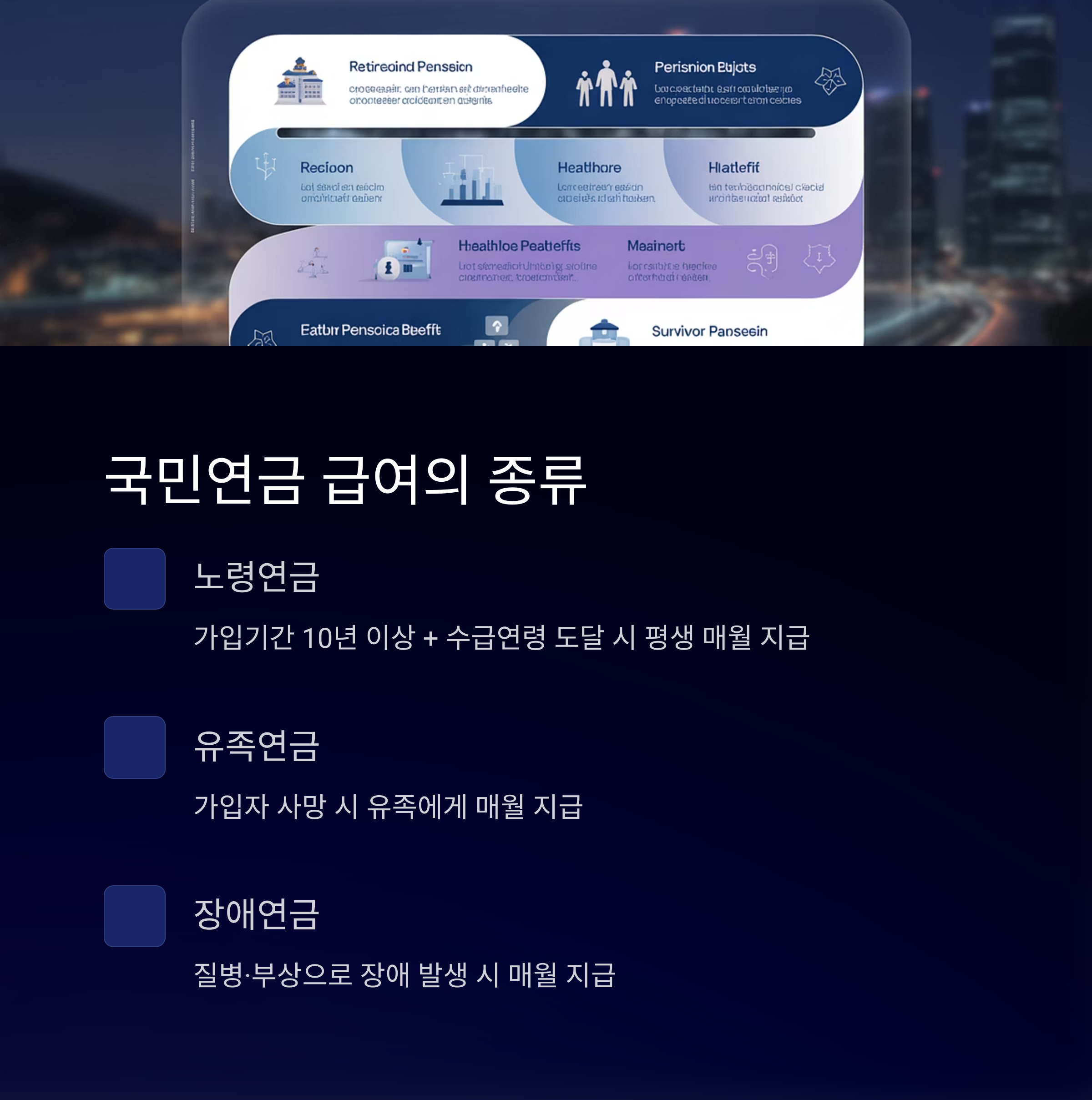 국민연금과 노령연금 차이점