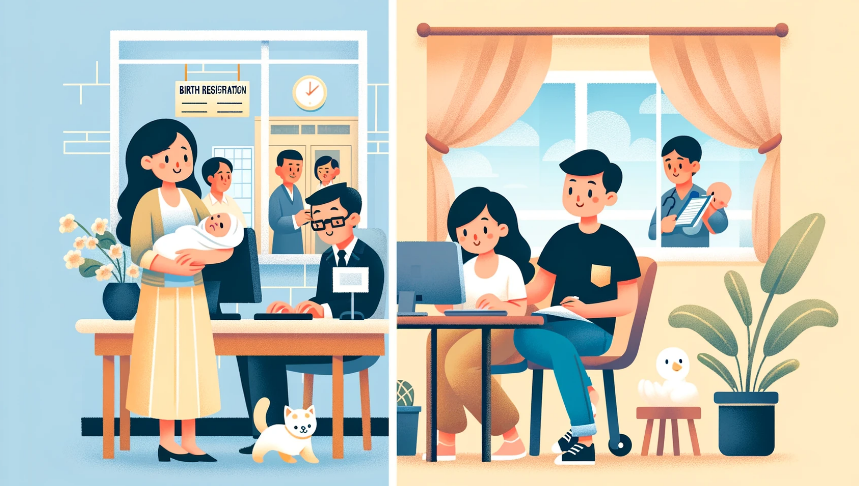 출생신고하는-모습