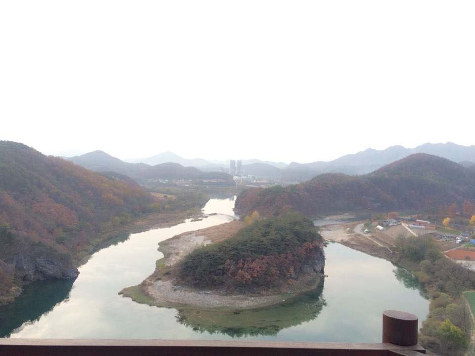 한반도지형 뗏목체험