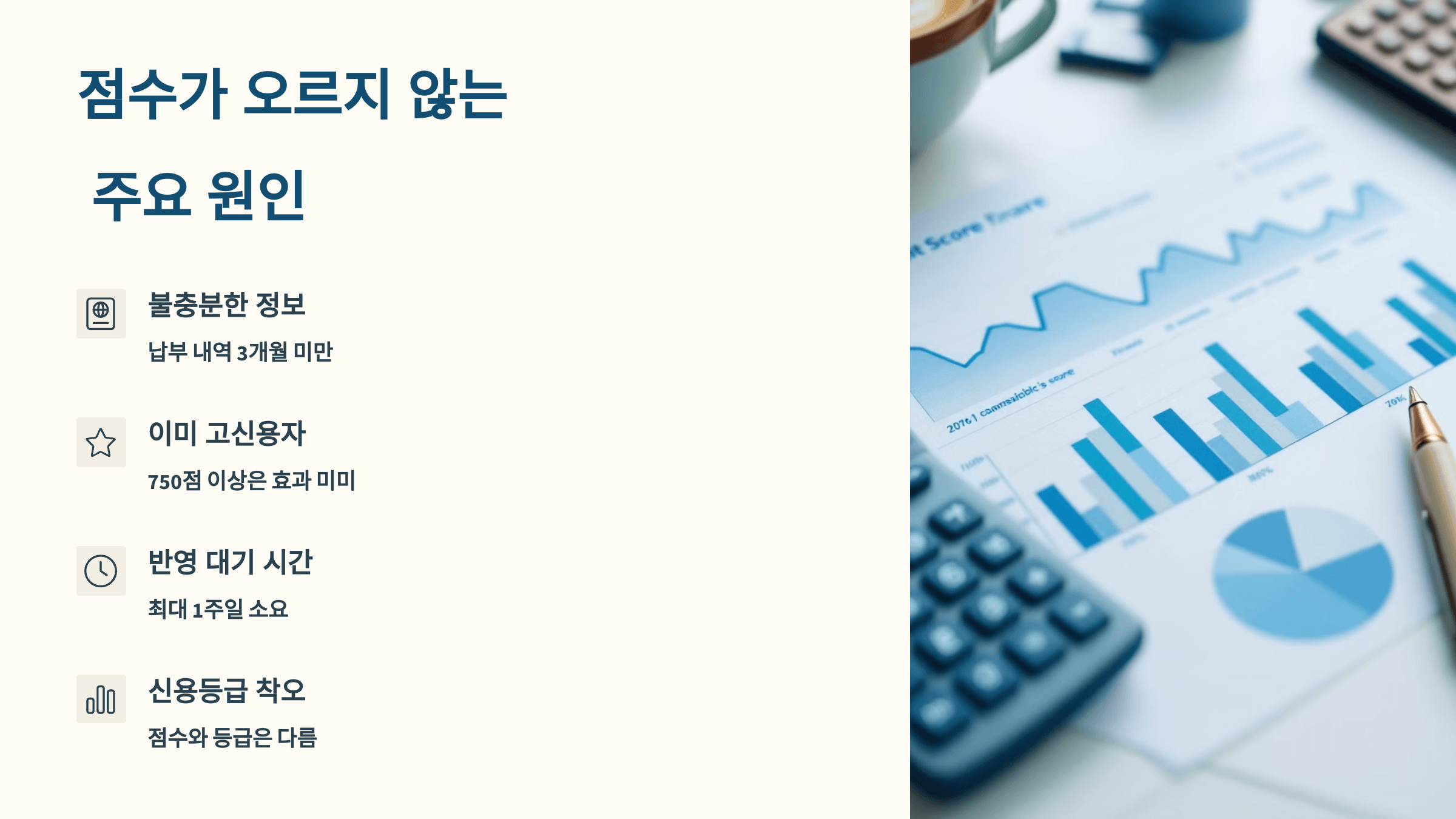 점수가 오르지 않는 주요원인