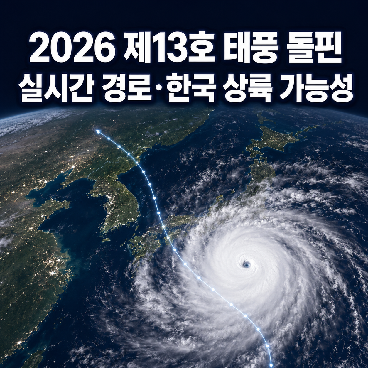 2026 제13호 태풍 돌핀 실시간 경로｜한국 상륙 가능성 확인