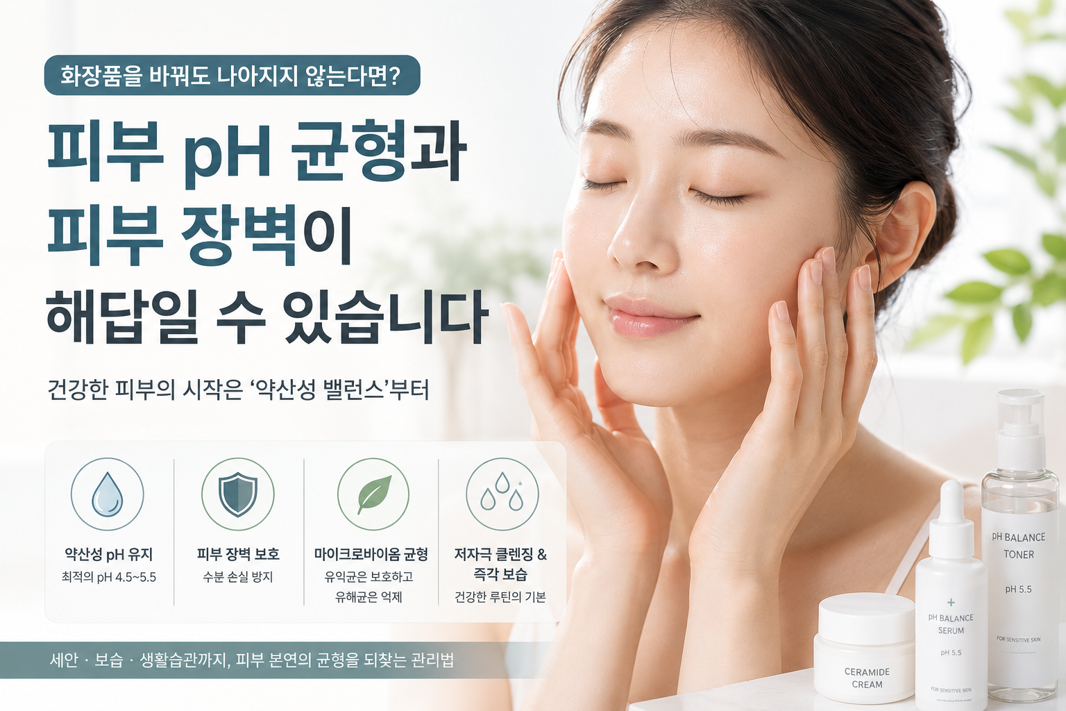 피부 pH 균형과 건강한 피부