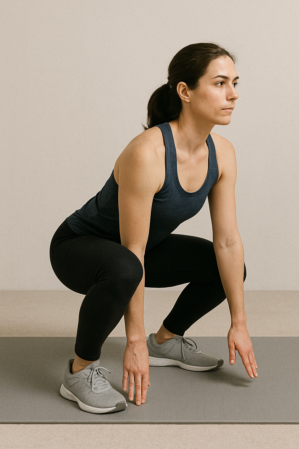 바닥 터치 스쿼트