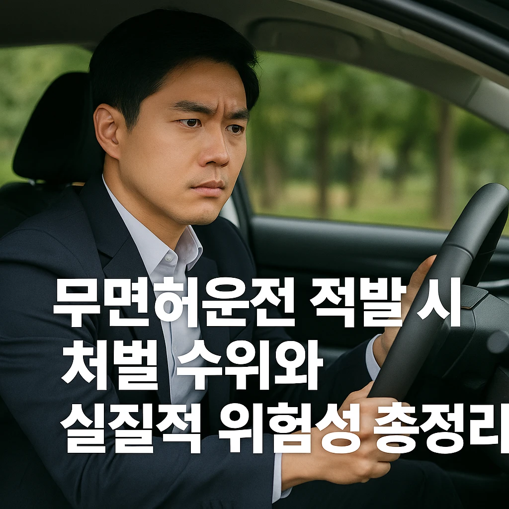 무면허운전 적발 시 처벌 수위