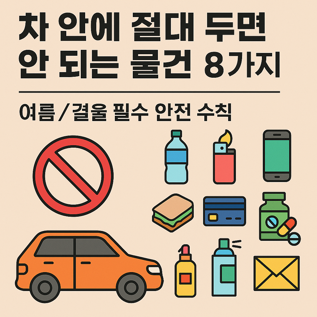 차 안에 절대 두면 안 되는 물건 8가지