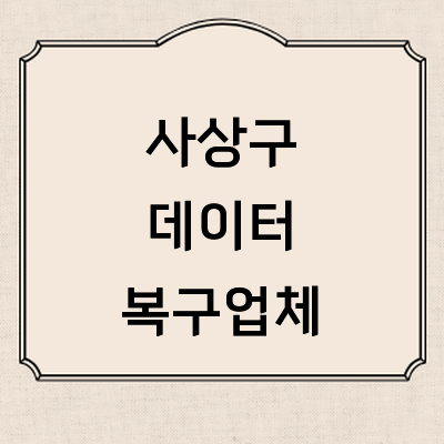 부산 사상구 데이터복구