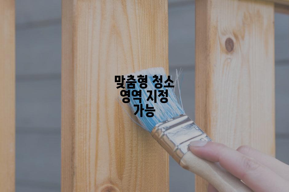 맞춤형 청소 영역 지정 가능