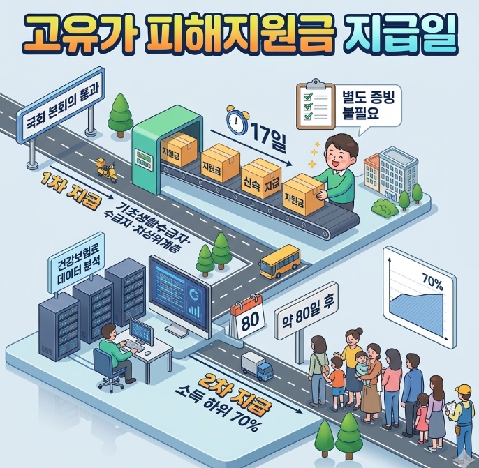 고유가 피재지원금 신청 방법 지급일 대상 기준