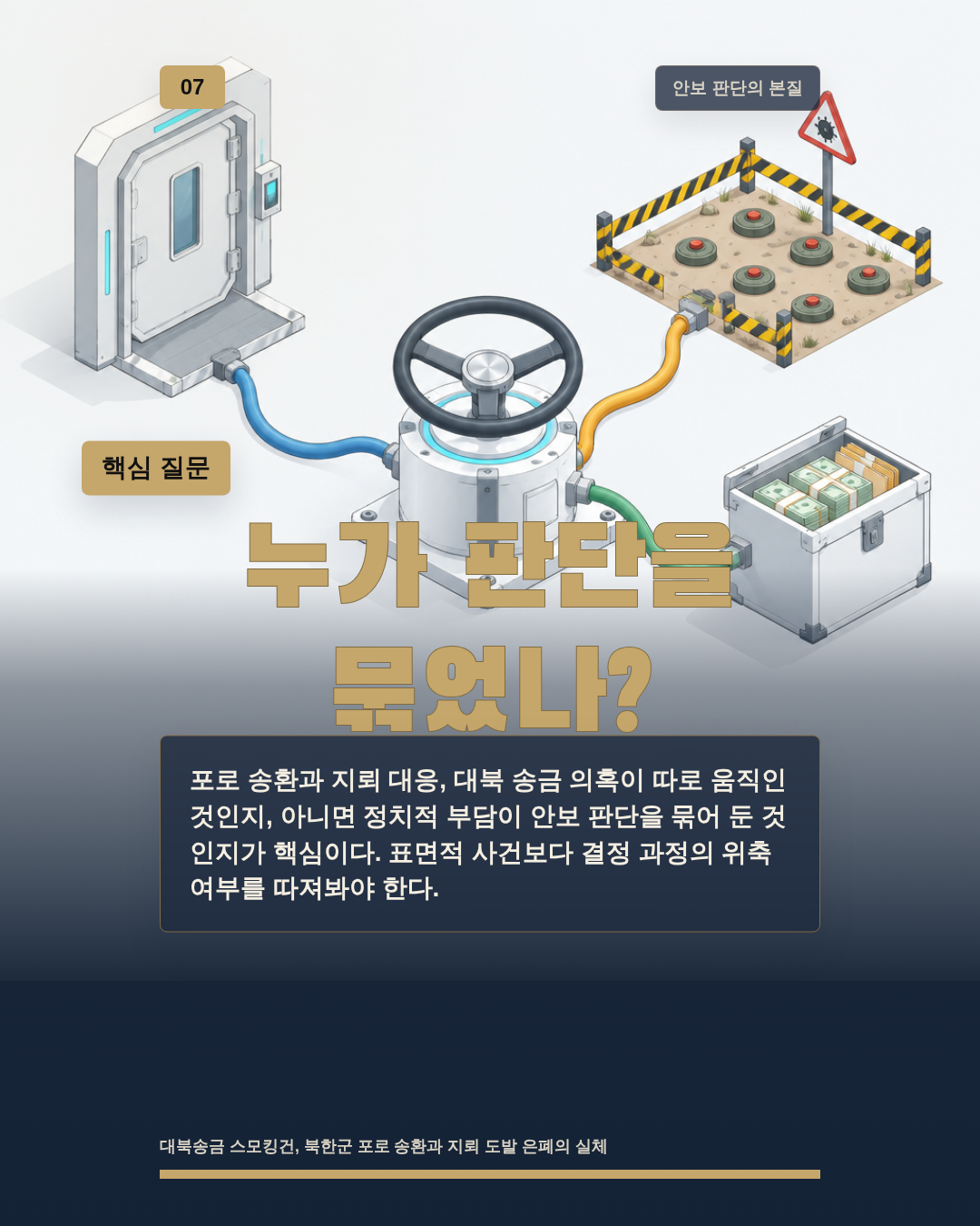 누가 판단을 묶었나?