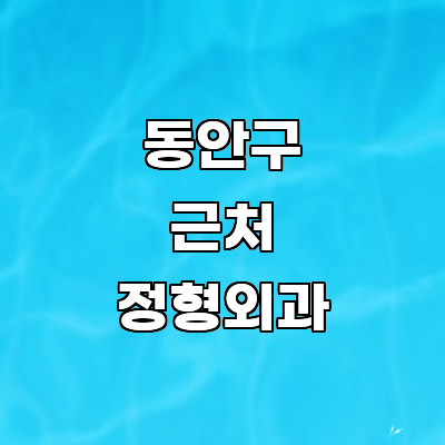 안양 동안구 정형외과