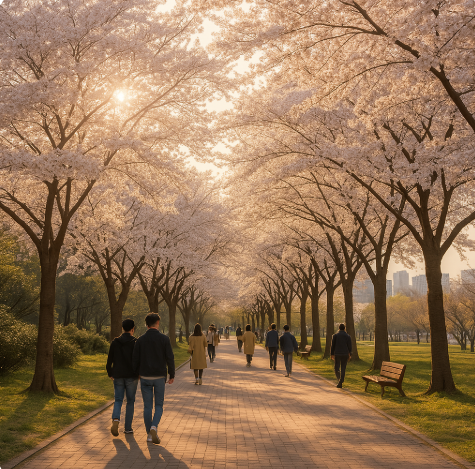 대구 두류공원 벚꽃 산책