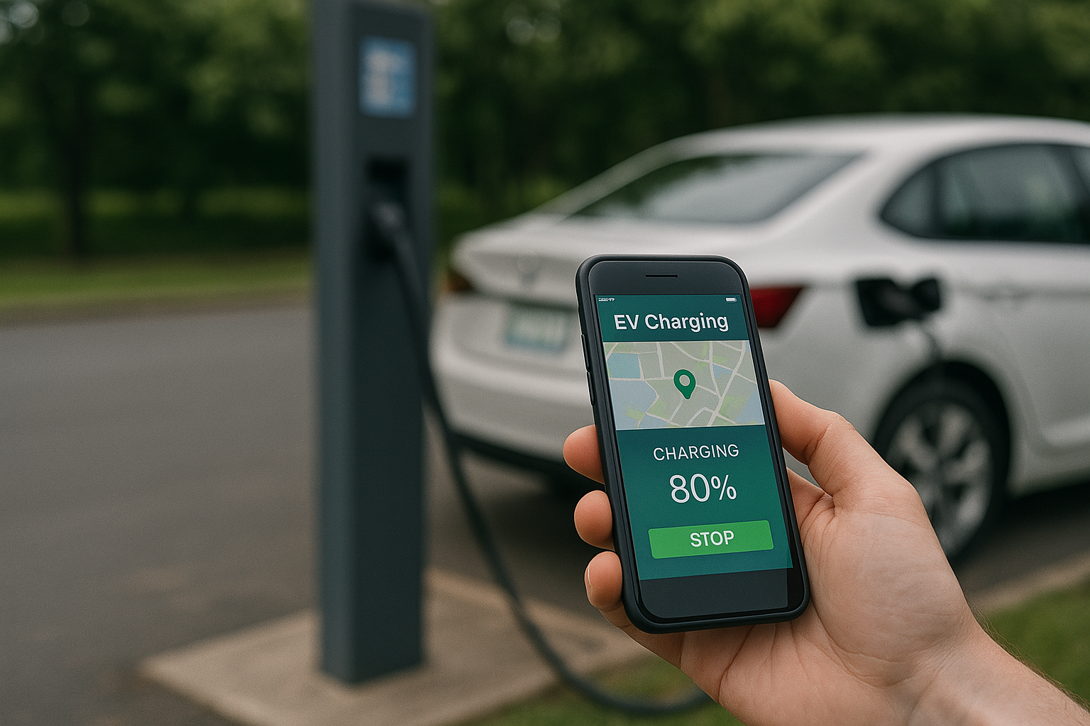 전기차 충전소 사용 관련 사진