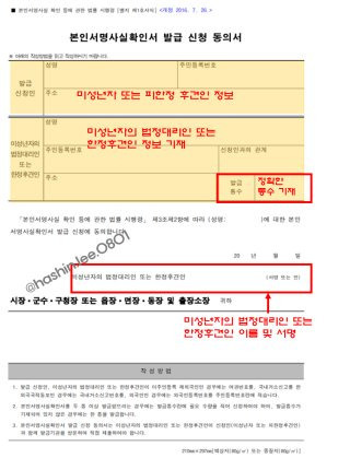 본인서명사실 확인서