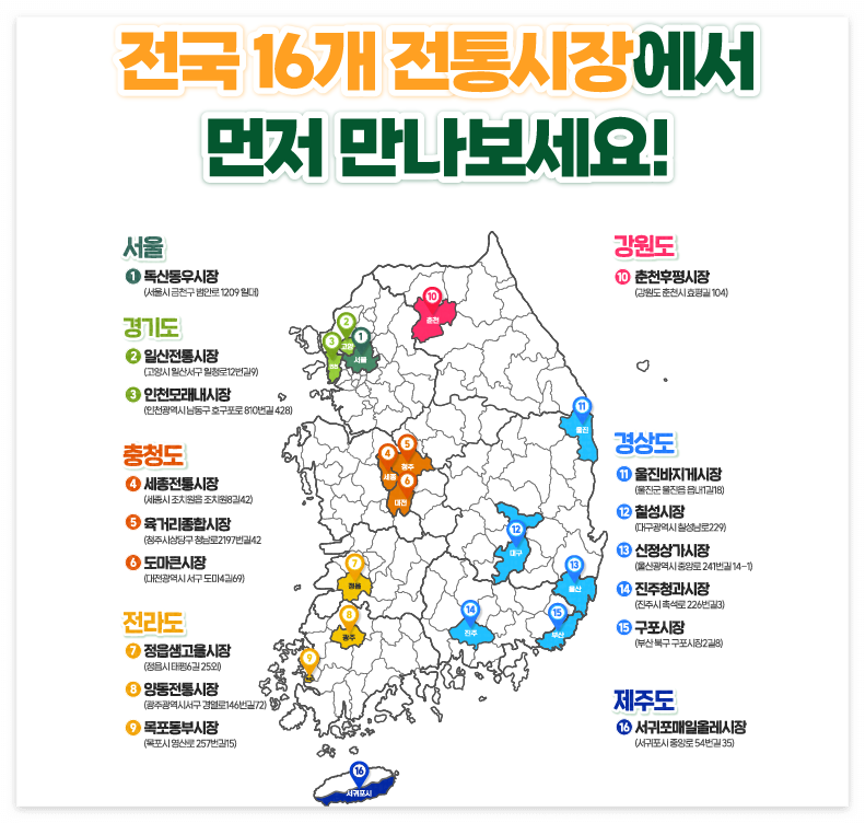 전통시장 농축산물 할인 이용권 사용처